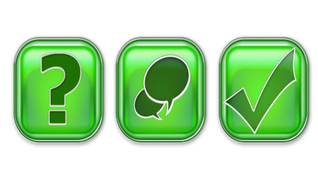 Finding (W)inner Peace: What If We're Not the Problem? drawings of a question mark, discussion symbols, and a check mark